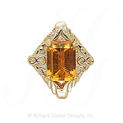GS249 CIT - 14 Karat Gold Citrine Slide 